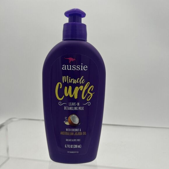 Aussie Miracle Curls Leave-In Detangling Milk Paraben Free 6.7 Oz - Picture 2 of 7